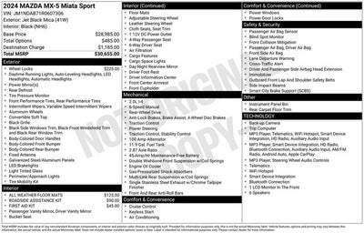 2024 Mazda Mazda MX-5 Miata Sport