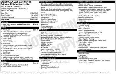 2025 Mazda Mazda CX-5 2.5 S Carbon Edition