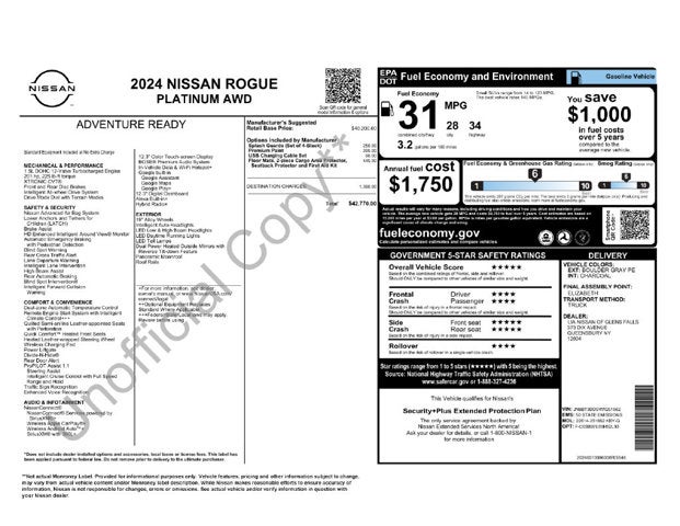2024 Nissan Rogue Platinum