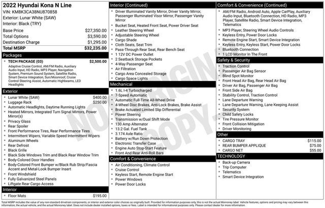2022 Hyundai Kona N Line