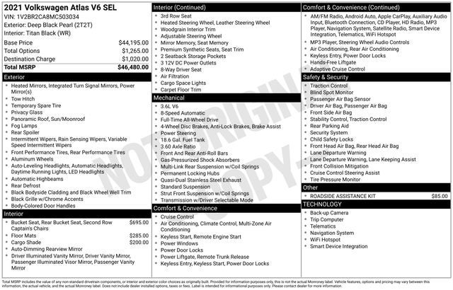 2021 Volkswagen Atlas SEL