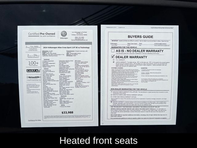 2024 Volkswagen Atlas Cross Sport 2.0T SE w/Technology