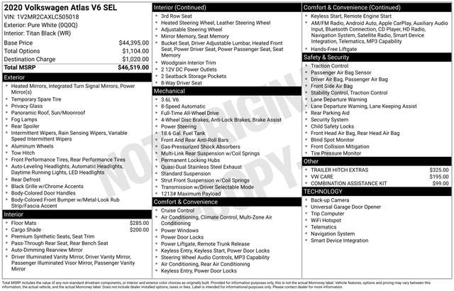 2020 Volkswagen Atlas SEL 4Motion