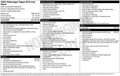 2026 Volkswagen Tiguan SE R-Line Black