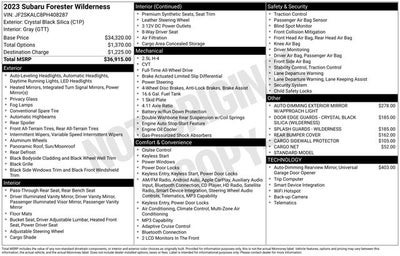 2023 Subaru Forester Wilderness