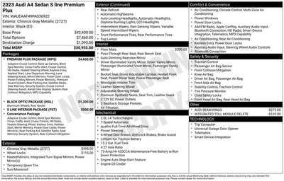 2023 Audi A4 45 S line Premium Plus quattro