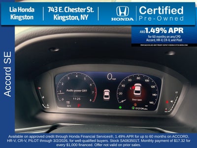 2025 Honda Accord SE