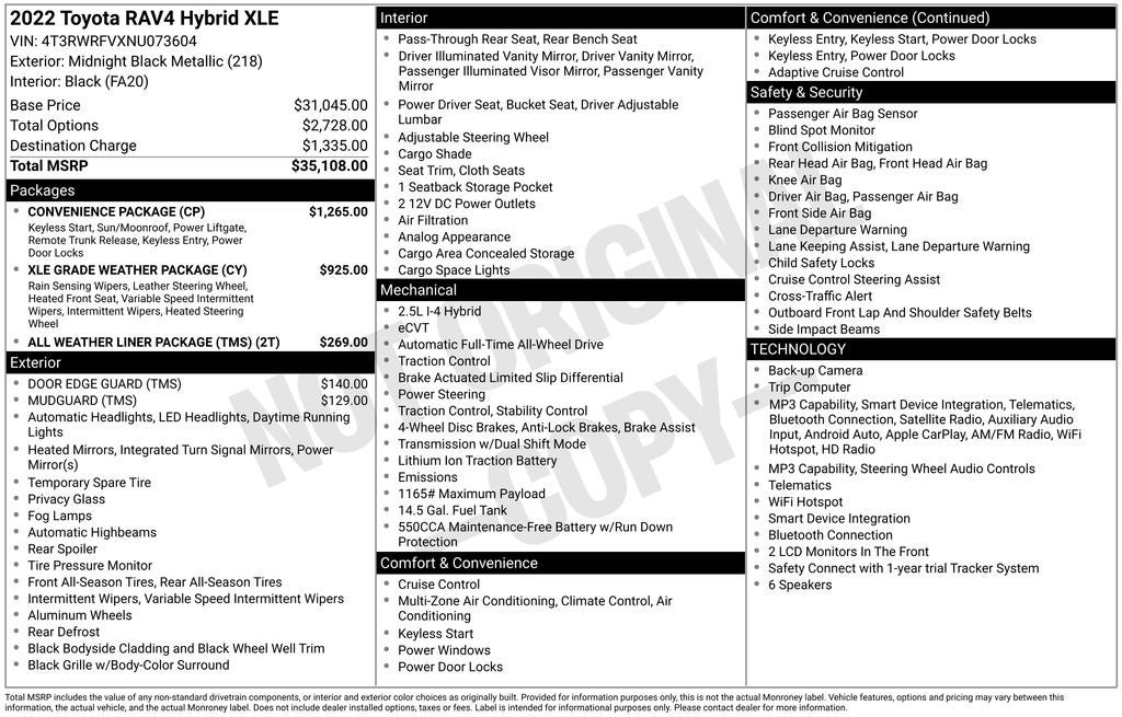 2022 Toyota RAV4 Hybrid XLE