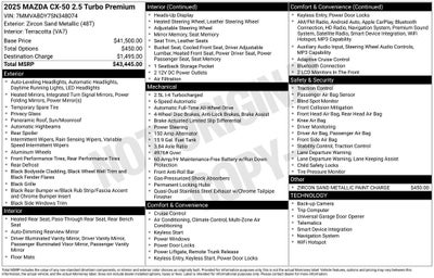 2025 Mazda Mazda CX-50 2.5 Turbo Premium Package