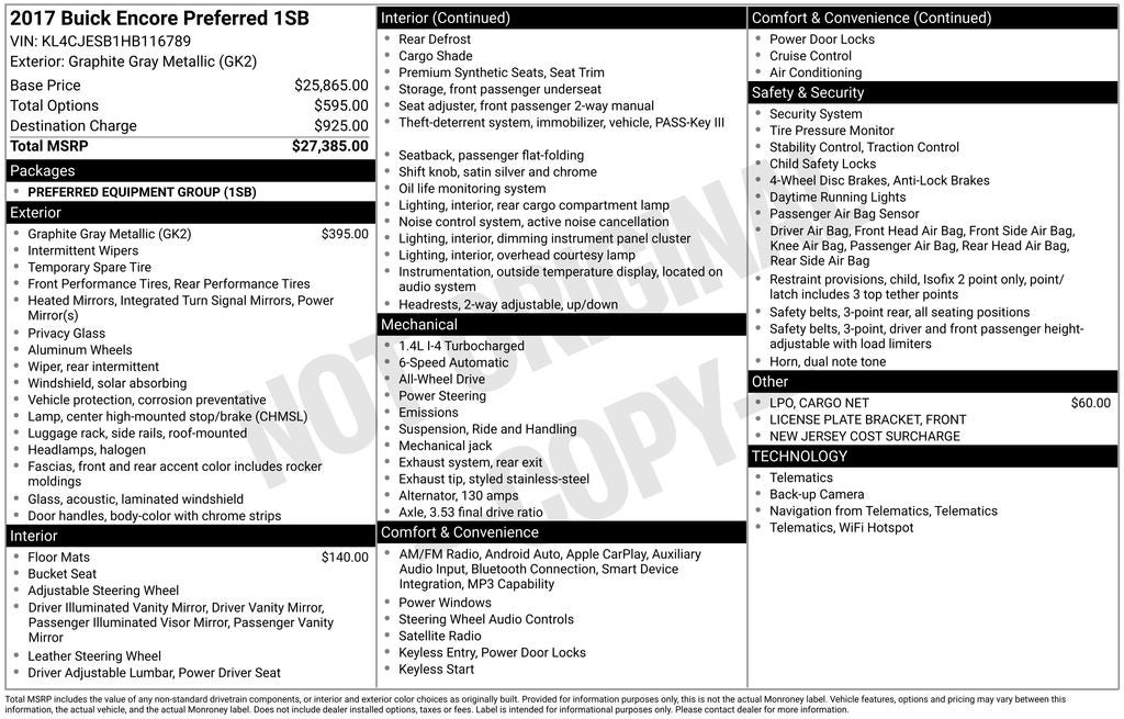 2017 Buick Encore Preferred