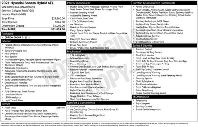 2021 Hyundai Sonata Hybrid SEL