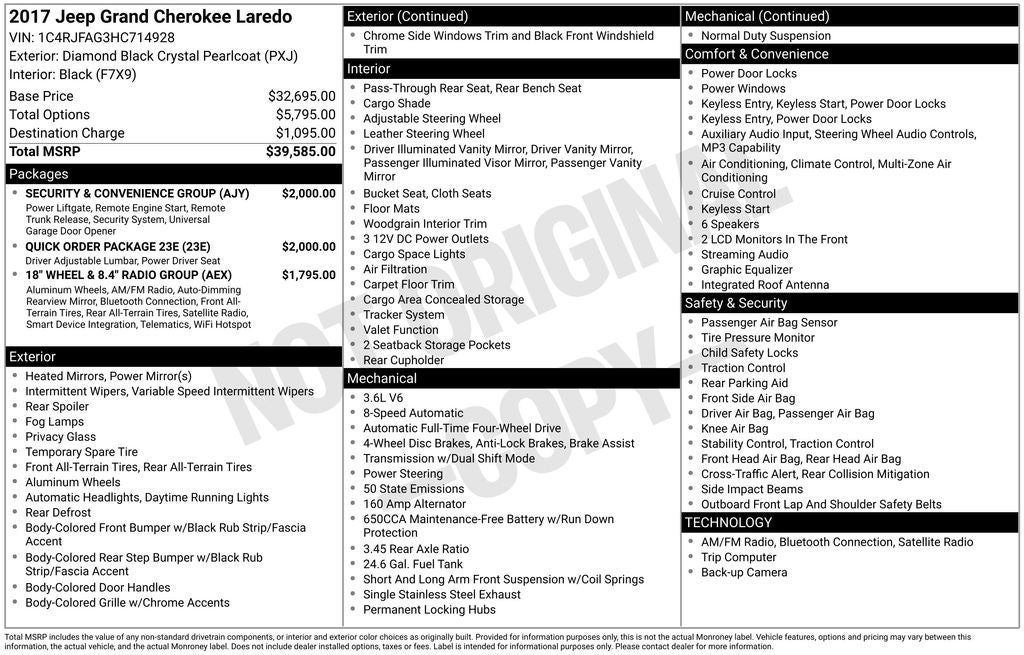 2017 Jeep Grand Cherokee Laredo