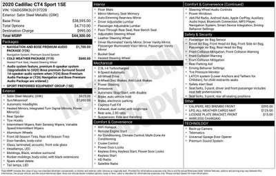 2020 Cadillac CT4 Sport