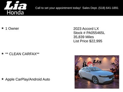 2023 Honda Accord LX