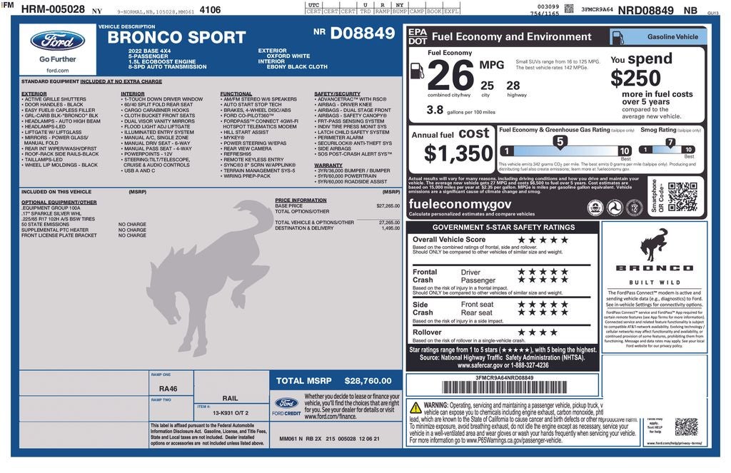 2022 Ford Bronco Sport Sport