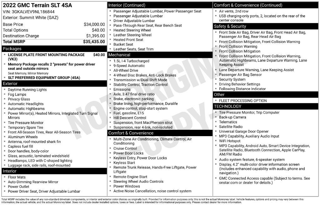 2022 GMC Terrain SLT