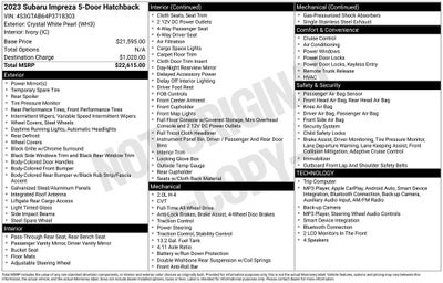 2023 Subaru Impreza Base