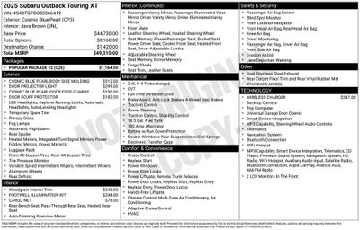 2025 Subaru Outback Touring XT