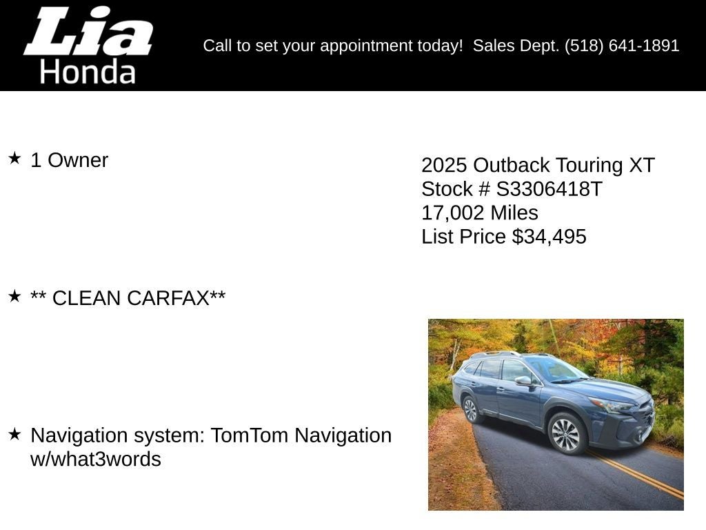 2025 Subaru Outback Touring XT