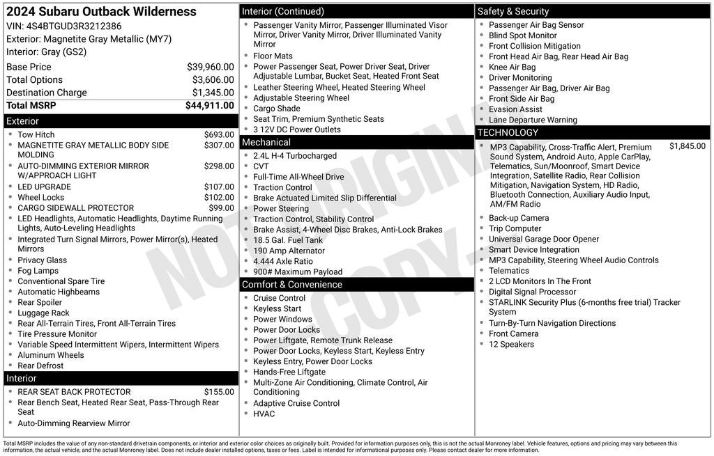2024 Subaru Outback Wilderness