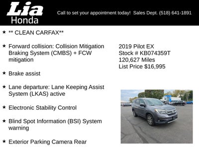 2019 Honda Pilot EX