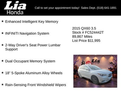 2015 INFINITI QX60 Base