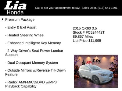 2015 INFINITI QX60 Base