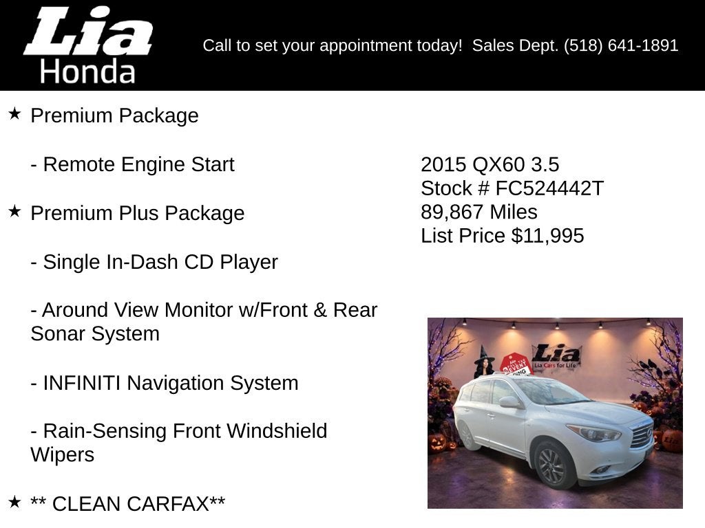 2015 INFINITI QX60 Base
