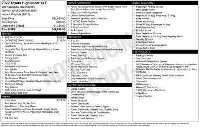 2022 Toyota Highlander XLE