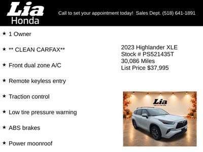 2023 Toyota Highlander XLE