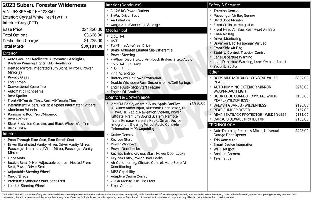 2023 Subaru Forester Wilderness