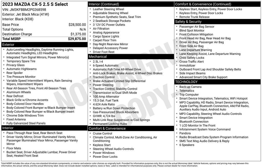 2023 Mazda Mazda CX-5 2.5 S Select Package