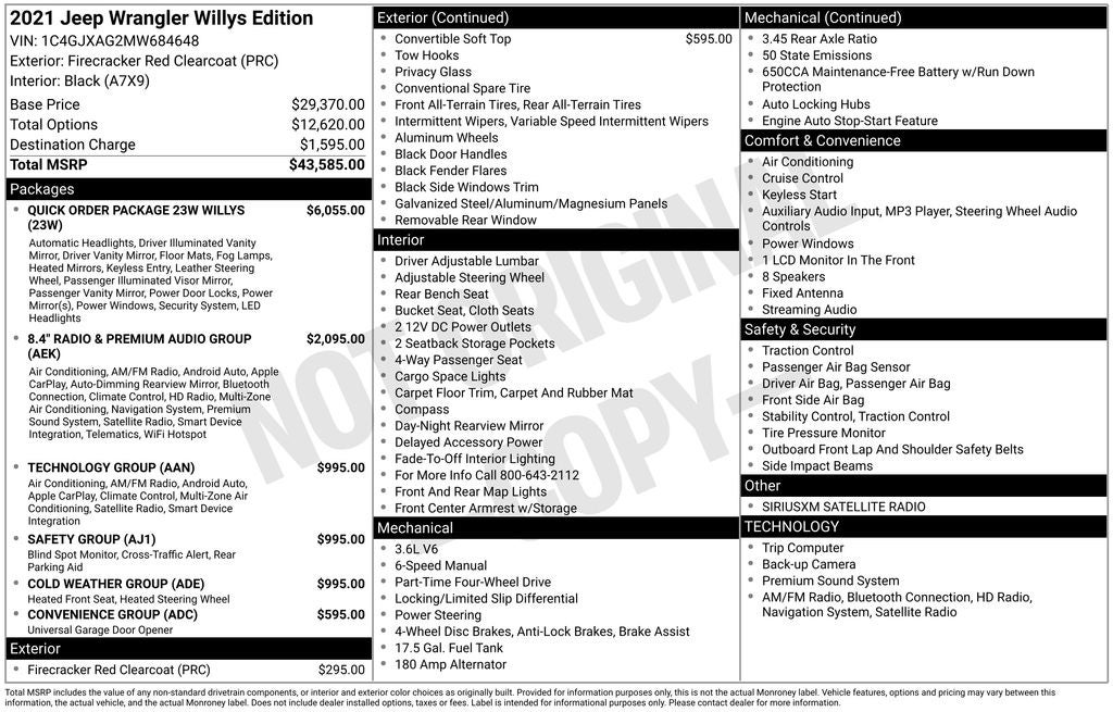 2021 Jeep Wrangler Willys