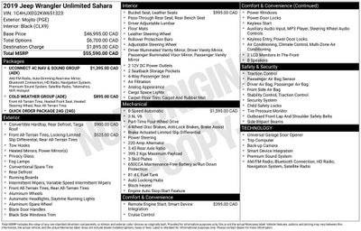 2019 Jeep Wrangler Unlimited Sahara