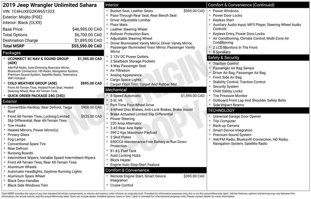 2019 Jeep Wrangler Unlimited Sahara