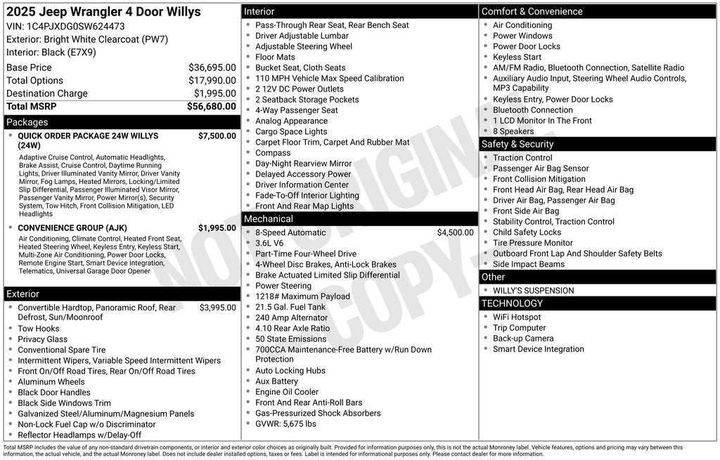 2025 Jeep Wrangler Willys