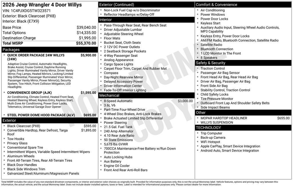 2026 Jeep Wrangler Willys