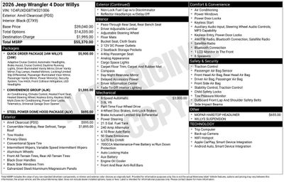 2026 Jeep Wrangler Willys