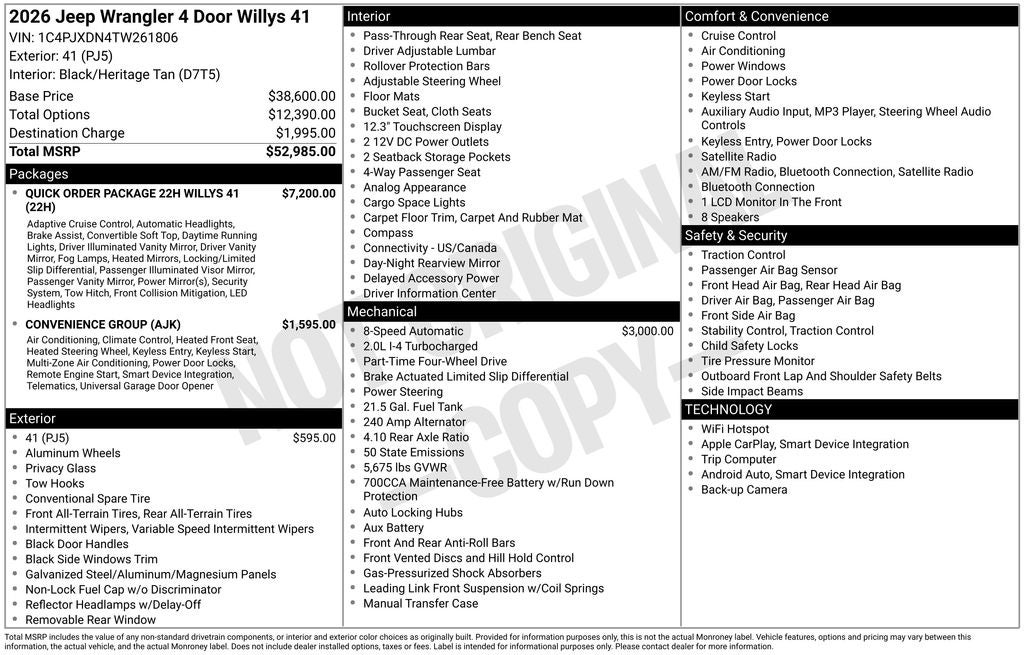 2026 Jeep Wrangler Willys