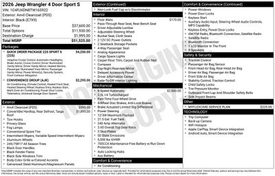 2026 Jeep Wrangler Sport S