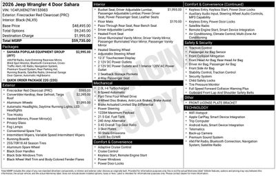 2026 Jeep Wrangler Sahara