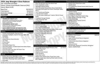 2026 Jeep Wrangler Rubicon