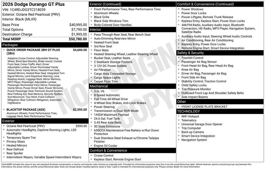 2026 Dodge Durango GT Plus