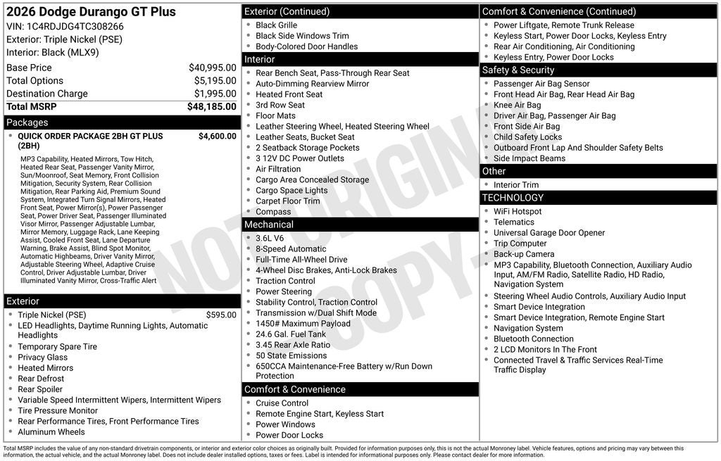 2026 Dodge Durango GT Plus