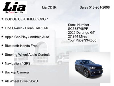 2025 Dodge Durango GT