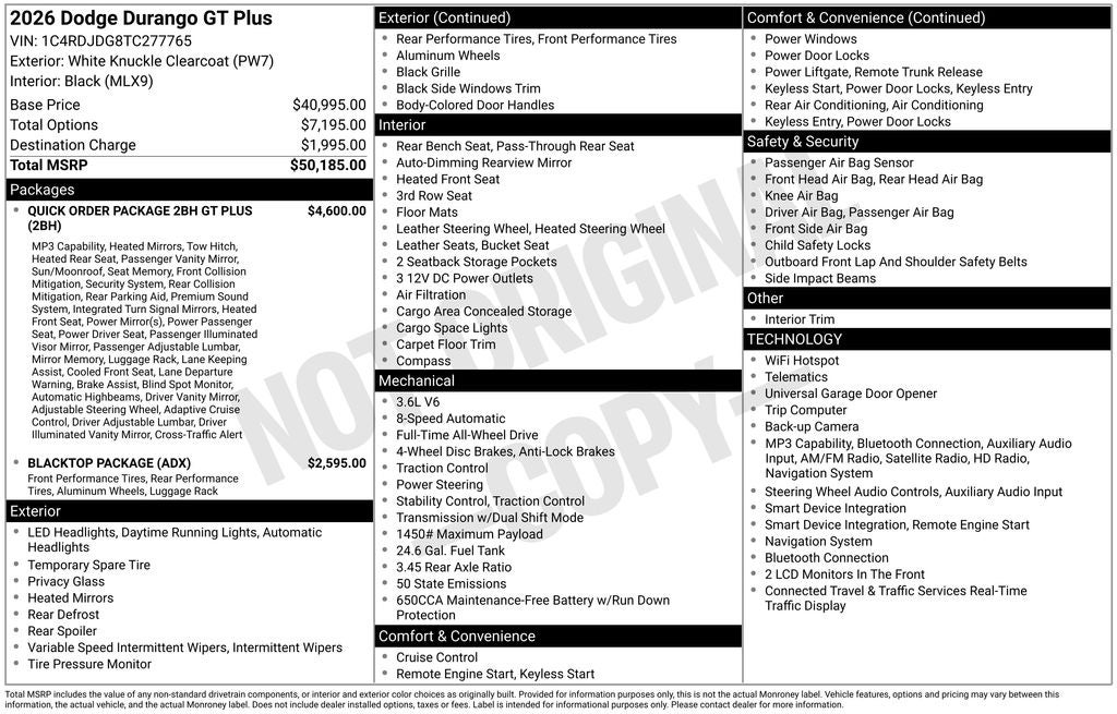 2026 Dodge Durango GT Plus