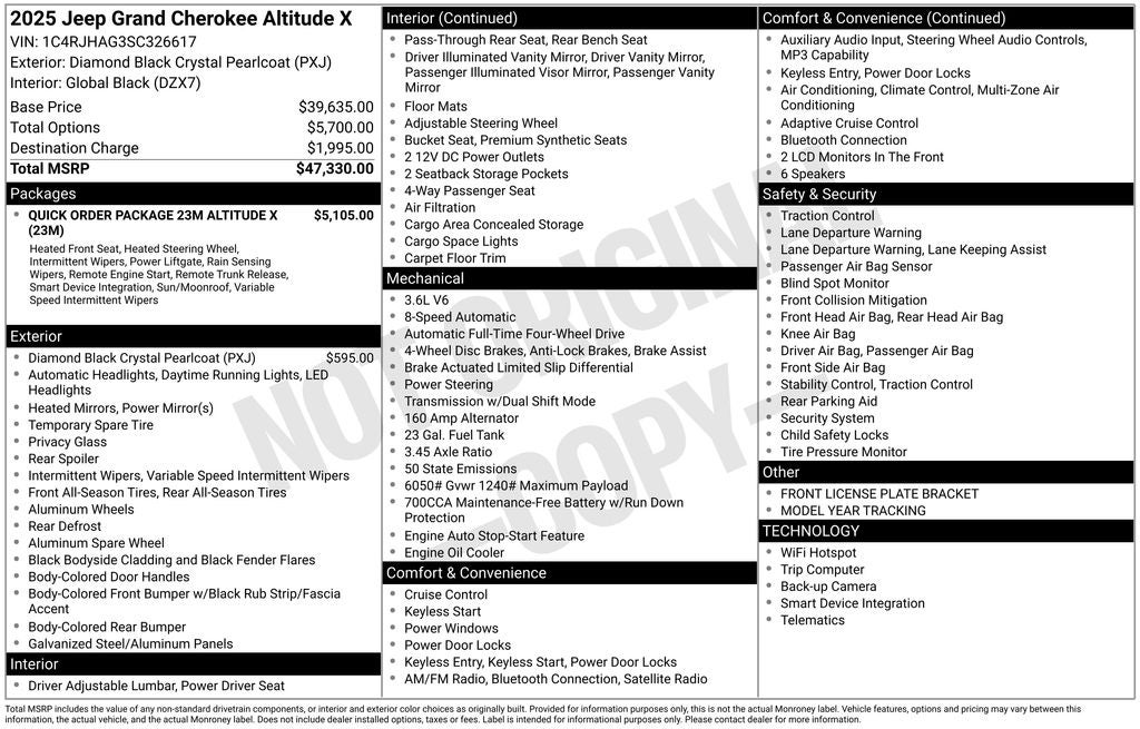 2025 Jeep Grand Cherokee Altitude X