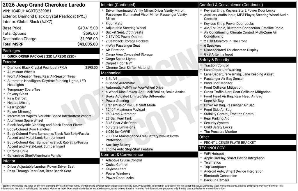 2026 Jeep Grand Cherokee Laredo