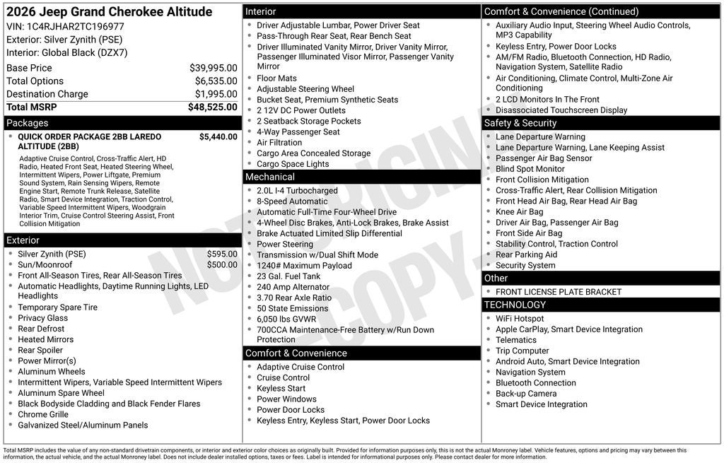 2026 Jeep Grand Cherokee Laredo