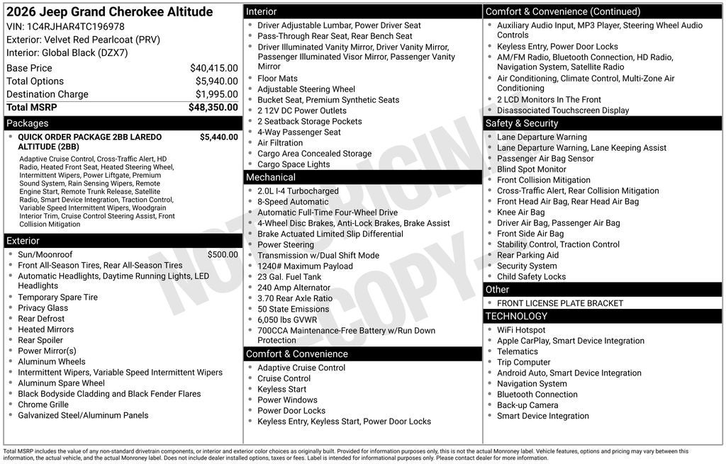 2026 Jeep Grand Cherokee Laredo